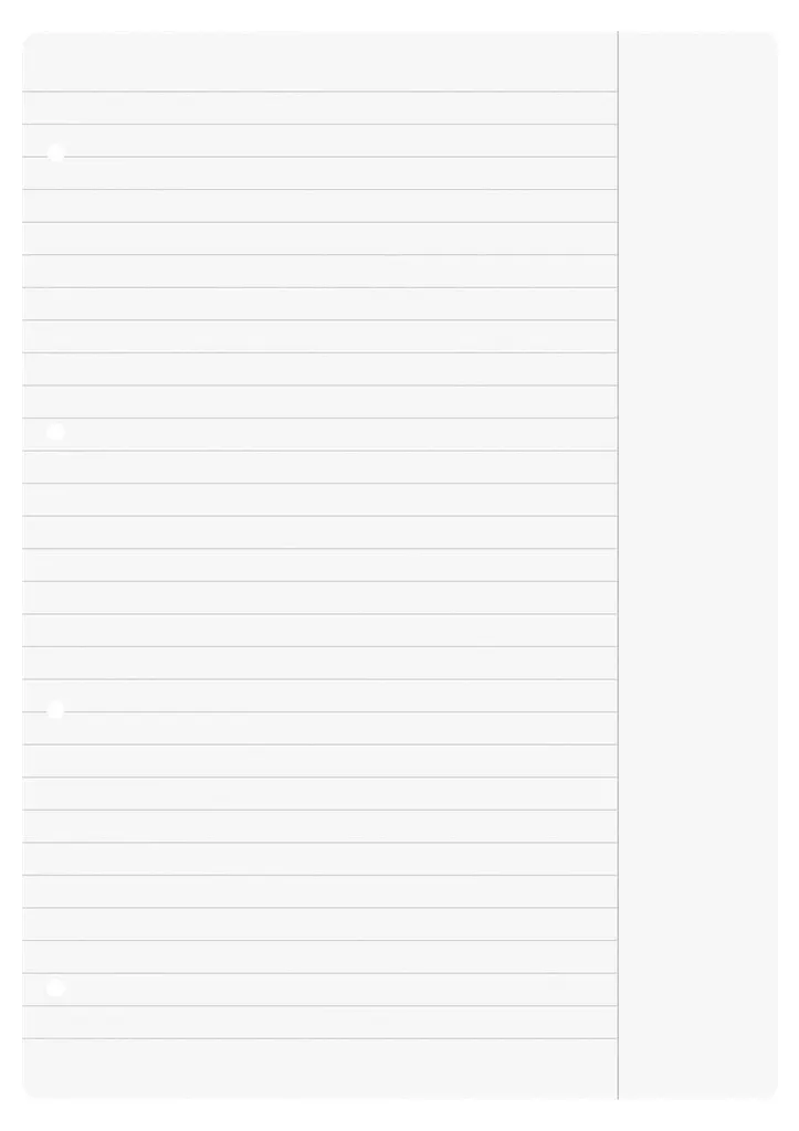 Feuilles A4 perforées lignées avec marge : ne perdez plus vos notes, 25p