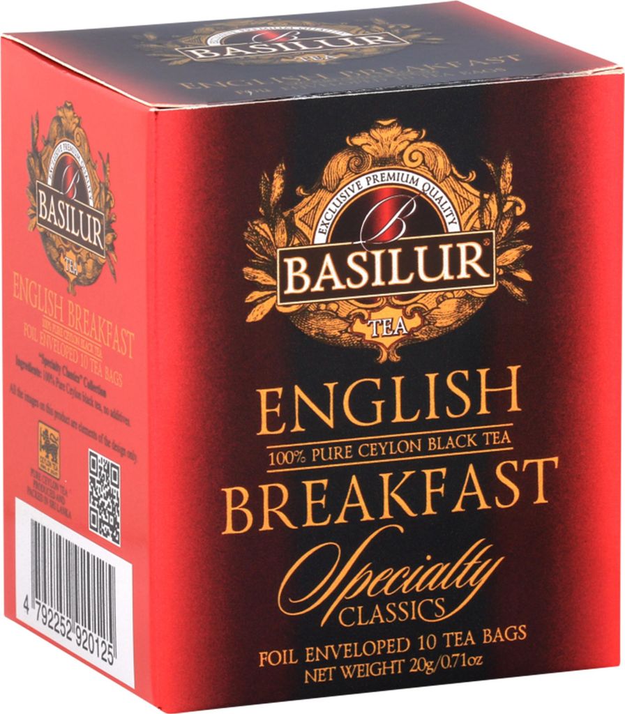 BASILUR English Breakfast- Schwarzer Tee in Beuteln, 10x2g x 1 Stück