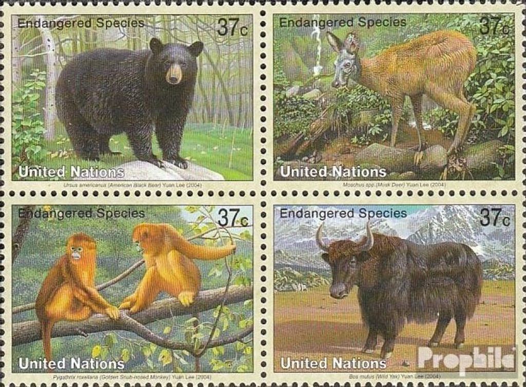 Briefmarken UNO - New York 2004 Mi 946-949 Viererblock Produktbild 