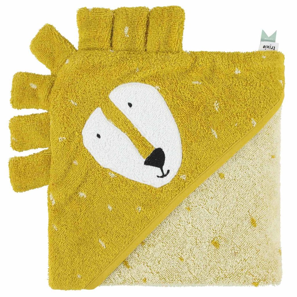 Trixie Kapuzen-Badetuch Baumwolle 75x75cm Mr. Lion Babyhandtuch
