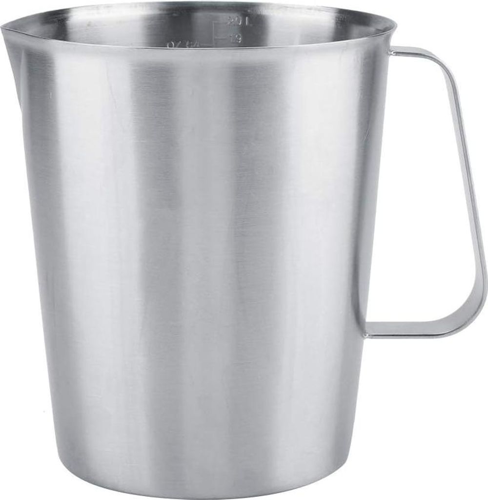 Allecto Premium - Großer Edelstahl Milchaufschäumer Pitcher - 2000 ml Kapazität - Für Latte und Kaffee Kunst