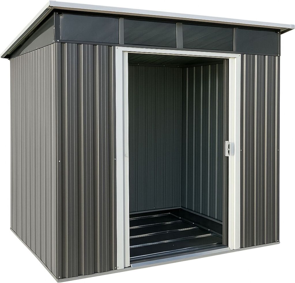 osoltus "osoltus Metall Gerätehaus Pultdach Geräteschuppen 238cm x 238cm 5,6m²"