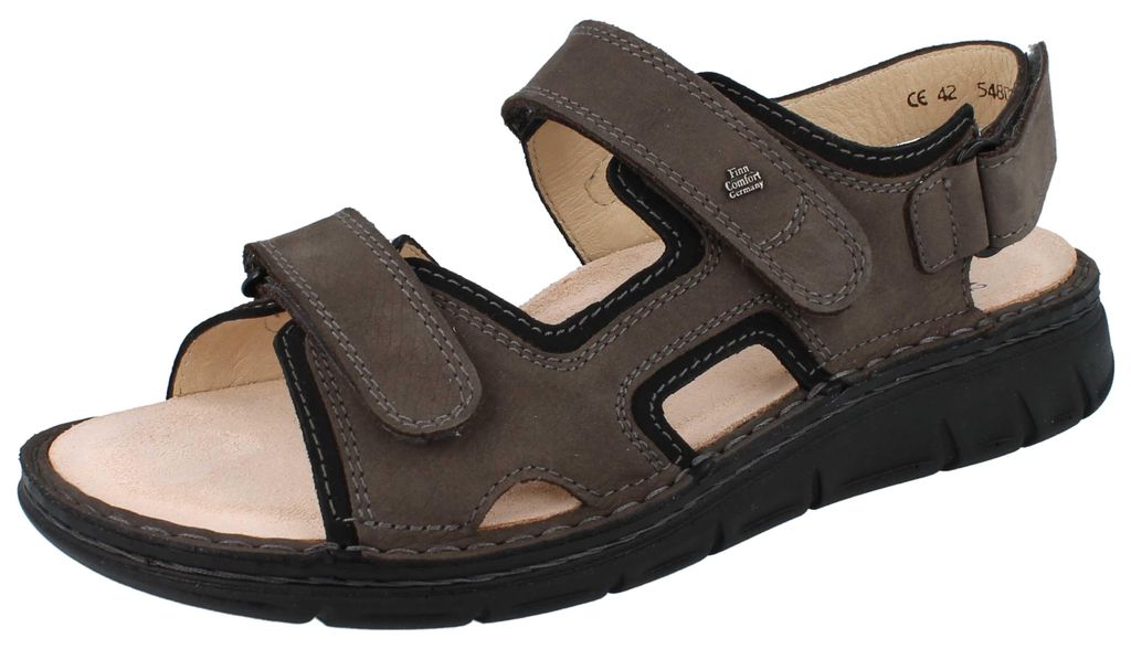 FINN COMFORT Wanaka Soft Herren Sandale grau Nubukleder - Produktbild 