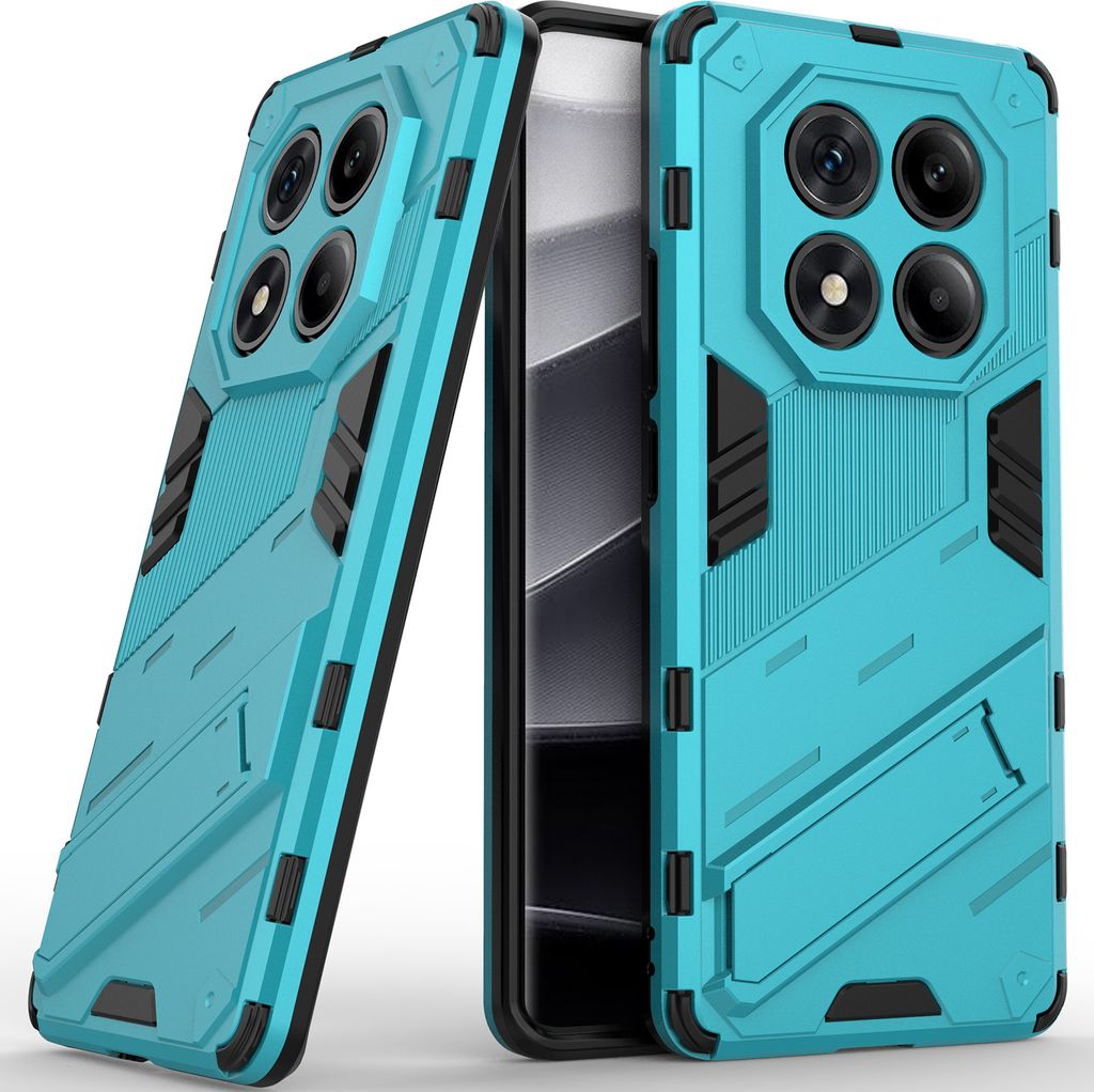 Armor Hülle für Xiaomi Redmi Note 14 Pro 4G Hybrid PC TPU Bumper Stoßfestes Schutzhülle mit Standfunktion Blau