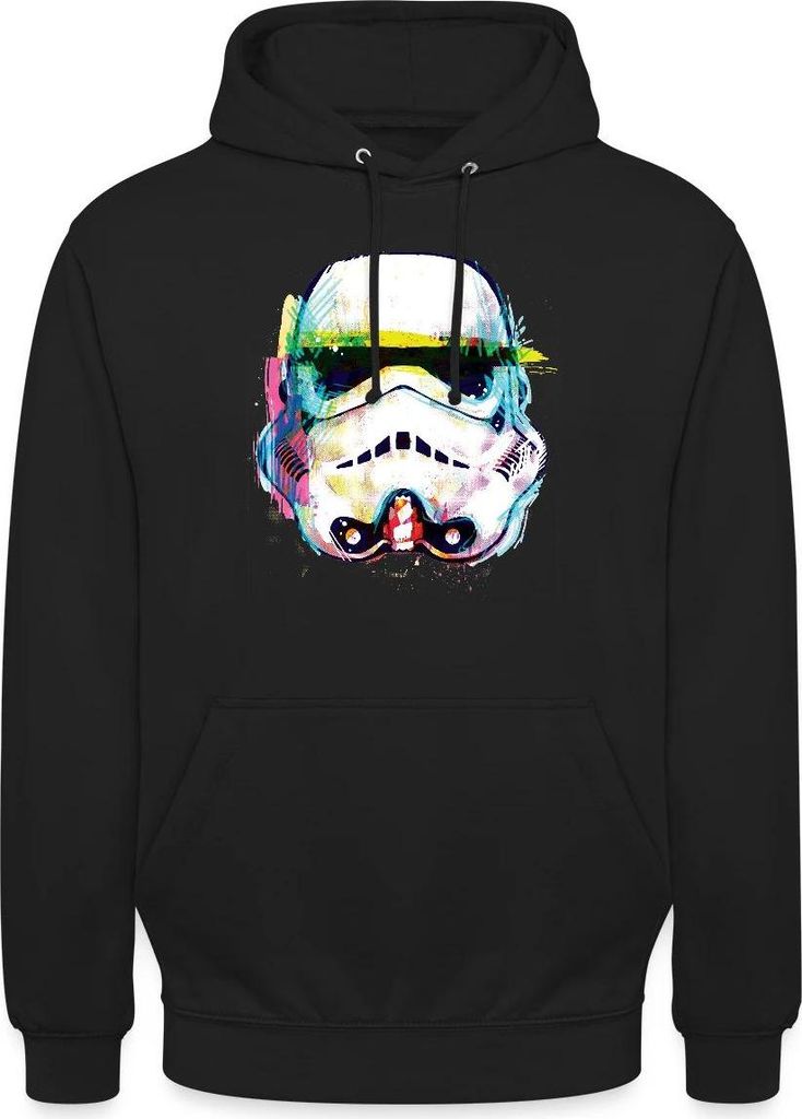 Star Wars Stormtrooper Portrait Artsy-Look Uni Hoodie, 3XL, Schwarz