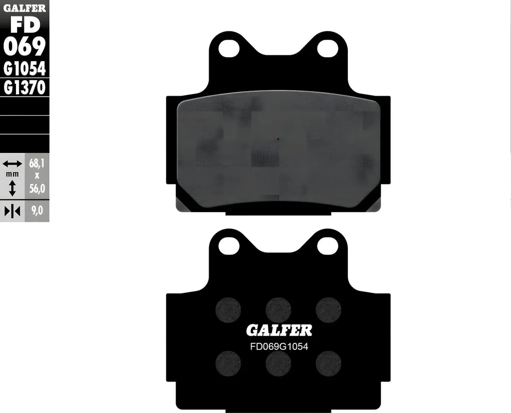Plaquettes Galfer FD069G1054 semi-métalliques : freinage avant Yamaha