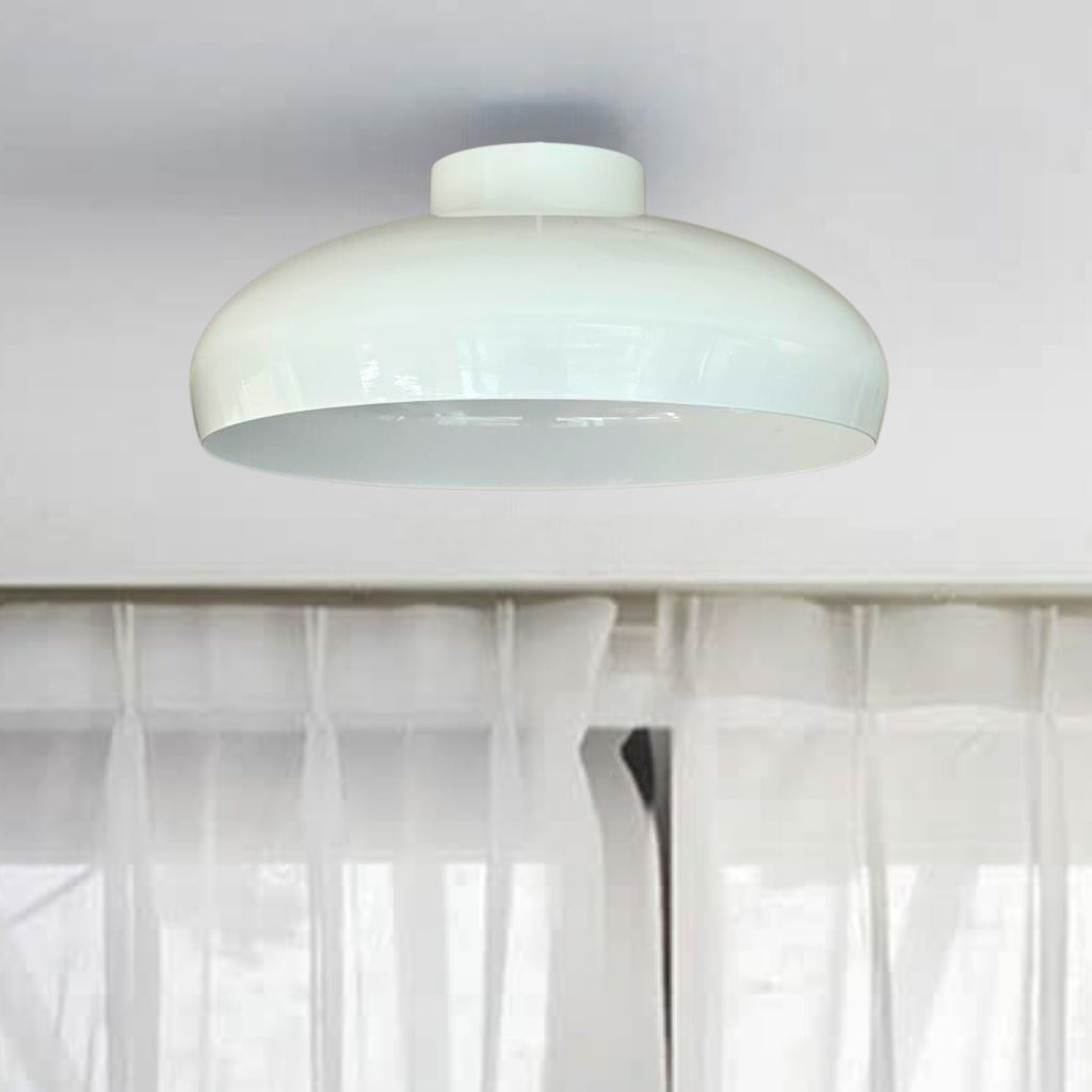 Pendelleuchte IAndroaI Wohnzimmer, E27, Ø40 Industrielampe Vintage Deckenlampen Für Schlafzimmer,Deckenleuchte Metall, Hängelampe, Weiss