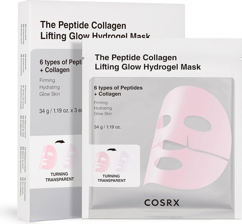 COSRX Die Peptide Kollagen Lifting Glow Hydrogel Maske 3 Produktbild 