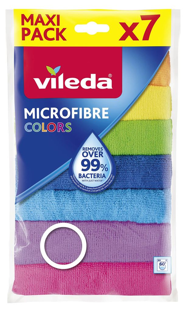 Panni in microfibra Vileda Colors, confezione da 7 pezzi Immagine del prodotto 