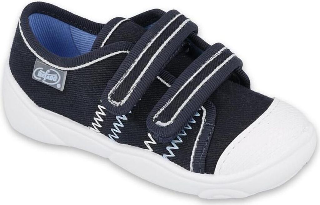 Jungen Sneakers Befado 907P118 Dunkelblau, Klettverschluss
