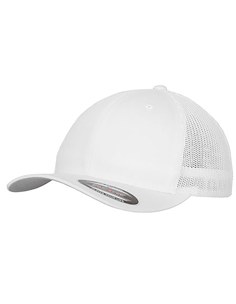 FLEXFIT 6511 | Mesh Trucker Cap / Kappe / Mütze / Hut - Farbe: White - Größe: L/XL
