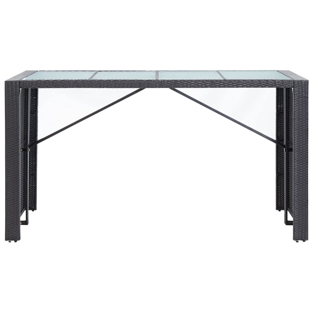 "2026 Aktion" 9-tlg. Gartenbar-Set - CLORIS - Balkonmöbel/Sitzgruppe Tisch & stühle - Poly Rattan Schwarz DEMöbel 8070478
