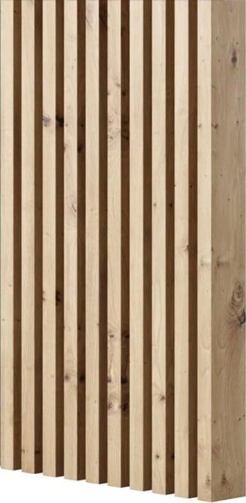 MEBANO. 5 Stück Holzstruktur Lamellen aus MDF, Wandpaneele 240 x 3 x 8 cm, Eiche Artisan, Freistehende Lamellenwand, Holzdeko Wand Wohnzimmer, Tre...