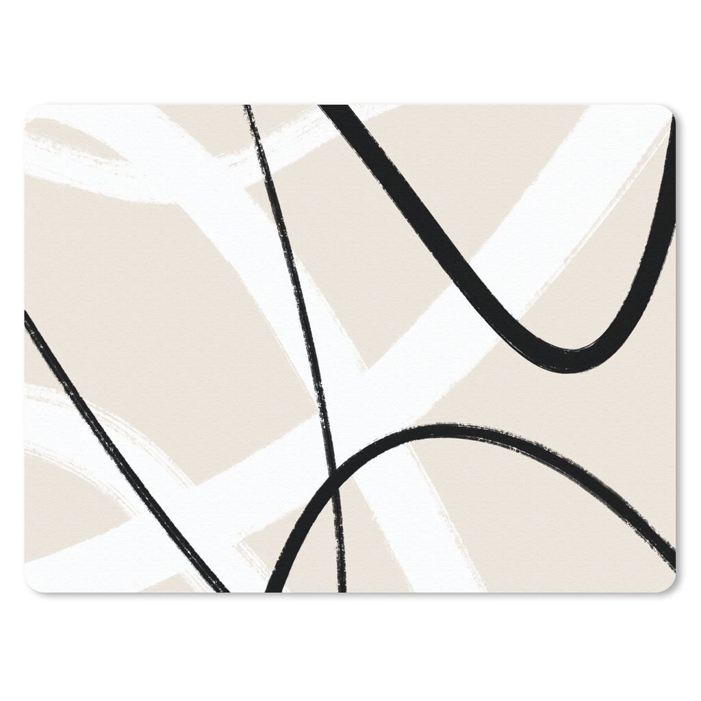 MuchoWow Mauspad Mousepad Linie - Abstrakt - Minimalismus - Pastell 40x30 cm - Mousepads - Maus Mat - Pad - Mausunterlage - Anti Rutsch