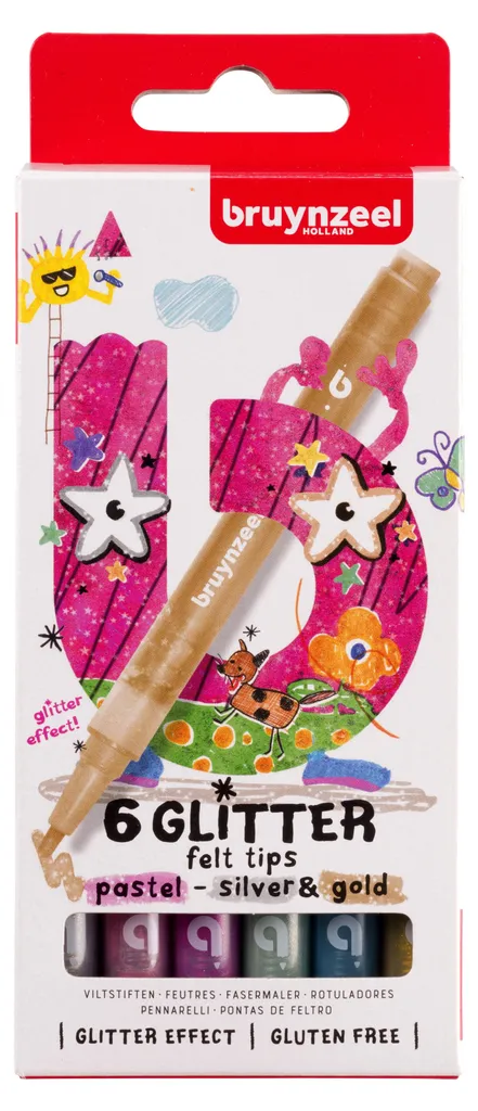 Feutres de coloriage pastel et métallisés Bruynzeel pour DIY créatif