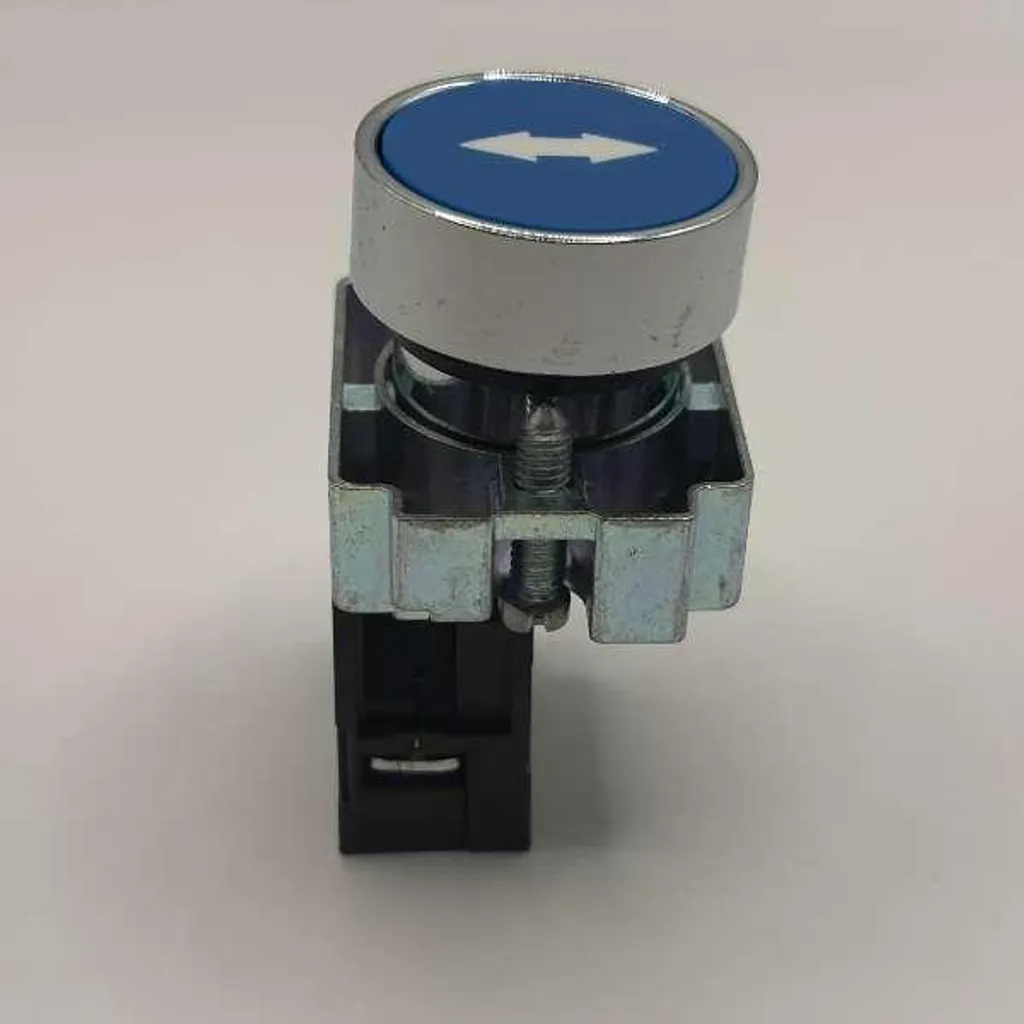 Bouton Poussoir Ascenseur Lumineux Bleu avec Double Flèche et Plot NO