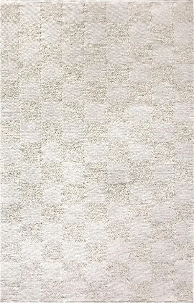 Tappeto Lana Avorio Milani Home 120x180 cm Decorato per Salotto e Camera