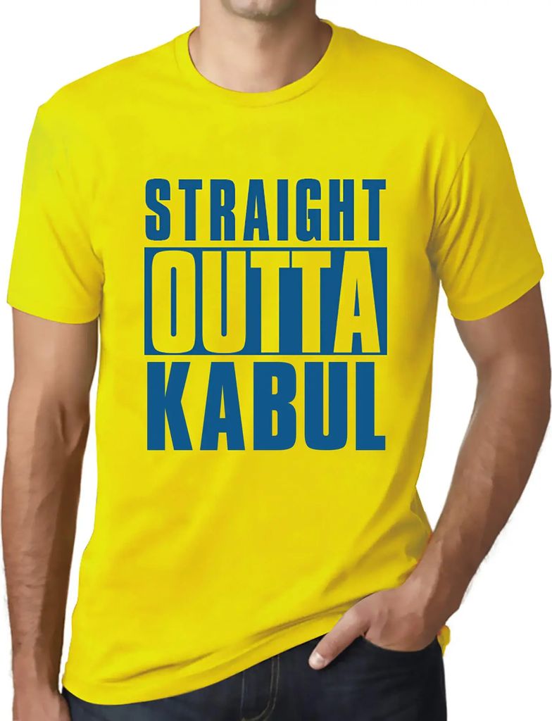 Herren Grafik T-Shirt Direkt aus Kabul – Straight Outta Kabul – Öko-Verantwortlich Vintage Jahrgang Kurzarm Lustige Druck Geburtstag Geschenk ...