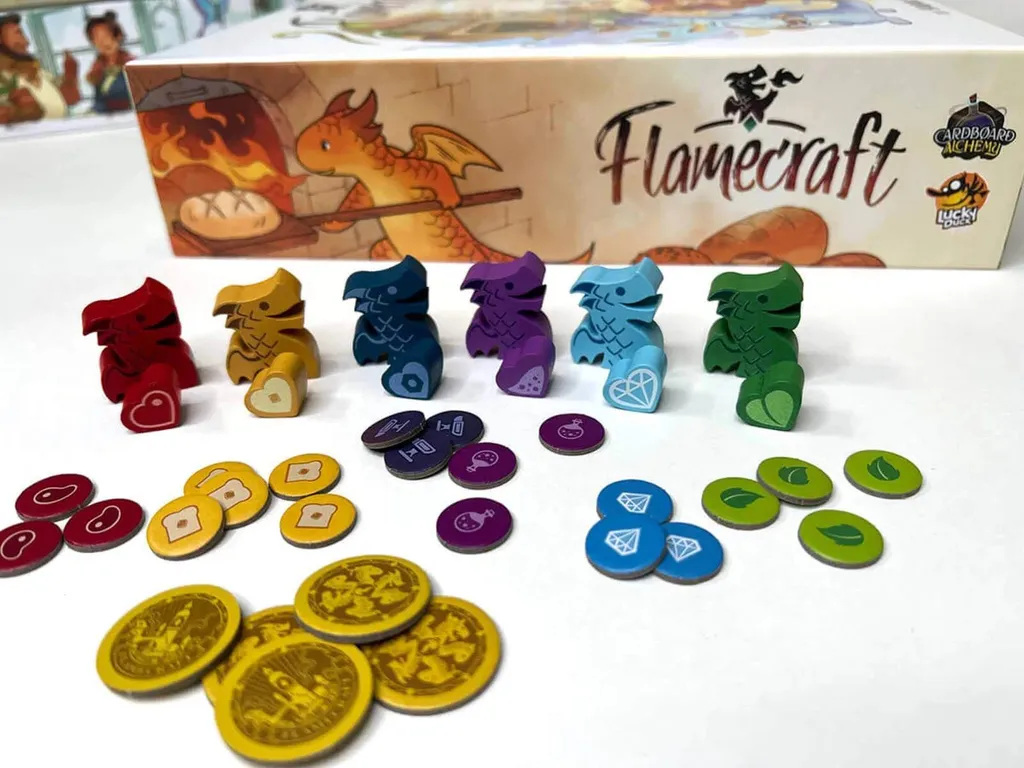 Jeu de société Flamecraft version française dragons et gestion de ville - 12
