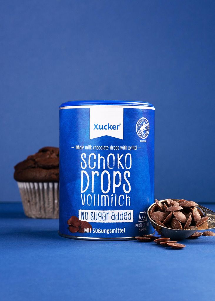 Xucker Schoko-Drops Vollmilch, zuckerarm mit Xylit, 750g Produktbild 