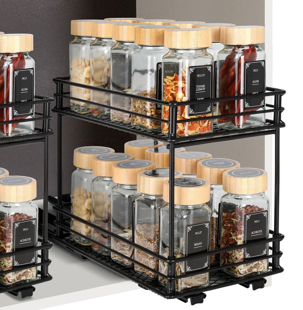 Étagère à épices coulissante VINATO avec 2 niveaux – Image du produit 