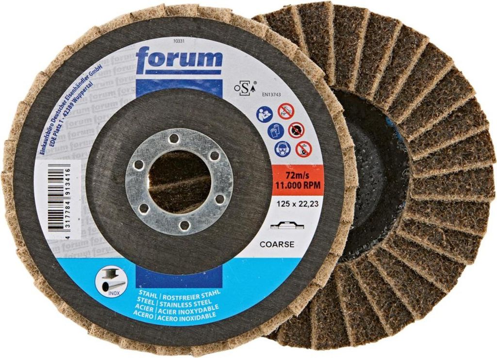 Forum Fächerschleifscheibe 125mm, Vlies, a crs , 4317784913416