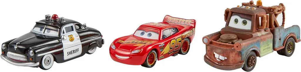 Disney Pixar Cars Lot de 3 Voitures miniatures Die-Cast en métal 1:55