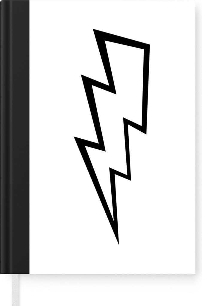 MuchoWow Notizbuch Tagebuch Haushaltsbuch Notebook A5 Cartoon Illustration eines Blitzes - Notizblock - Notizheft - Notebook - Schreibblock - Papier