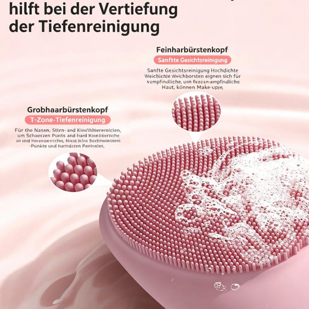 2-in-1 elektrische Gesichtsreinigungsbürste & Massager – Produktbild 