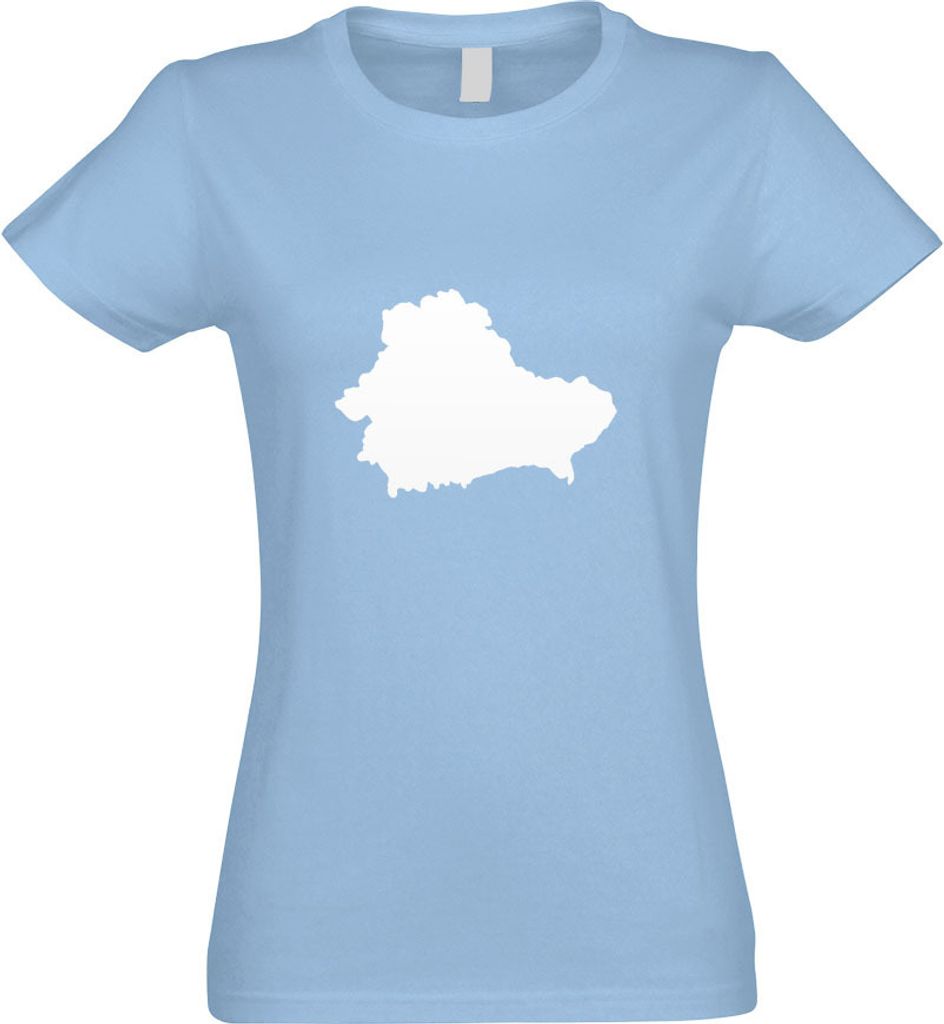 Kiwistar - T-Shirt tailliert - Damen - himmelblau - Belarus - Weißrussland - mit Motiv Bedruckt - Funshirt Design - Sport - Freizeit - Damen - XL
