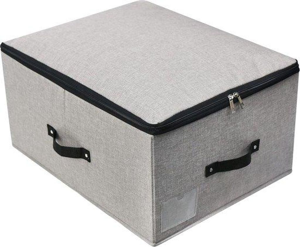 Flexibler Wäscheschrank mit Trennelement - Kleidungsbox - Bettwäschevitrine - Schlafzimmer Ankleidekommode in dunklem Grau