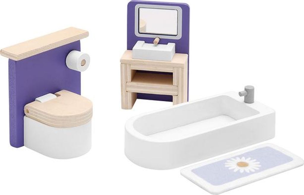 Besttoy - Puppenhaus-Möbel - Badezimmer - aus Holz