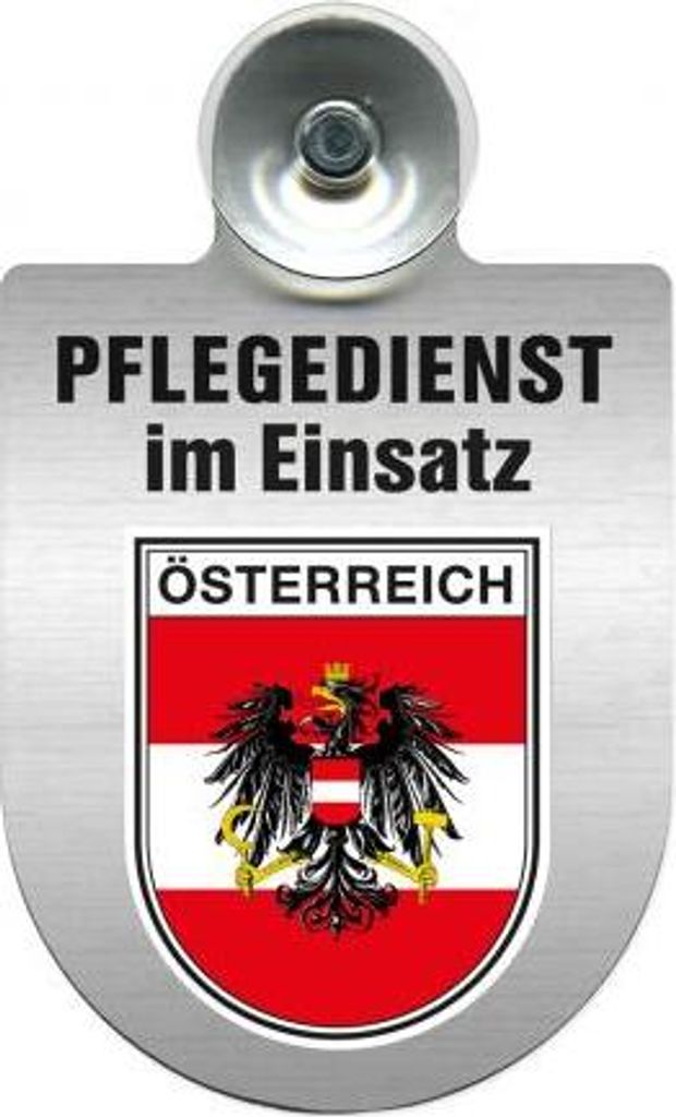 Einsatzschild Windschutzscheibe incl. Saugnapf - Pflegedienst - incl. Regionen nach Wahl - 309358 - Color - Region Luxembourg