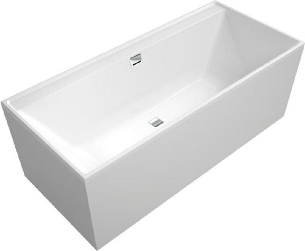 V&B Rechteck-Badewanne Collaro Duo 180x80cm, Einbauausführung Chrome, weiß