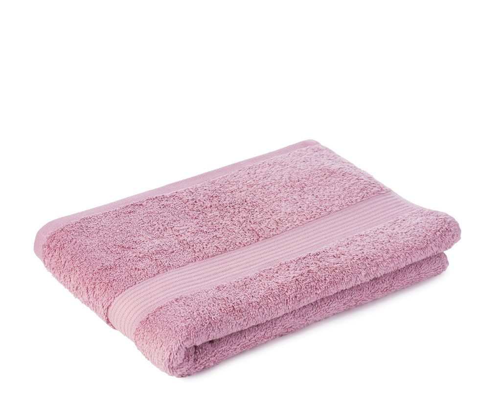 Handtuch Duschtuch Badetuch Uni mit Aufhängung 100% Baumwolle 50 x 100 cm - altrosa (4457)