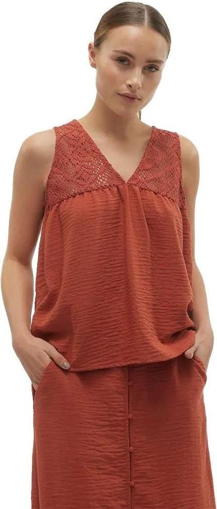 Vero Moda Chris ärmellose Bluse Rot L Damen Rot L