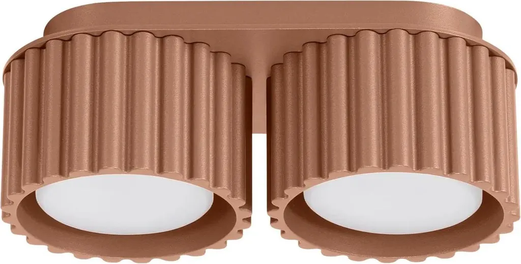 Plafoniera AURA 2 Moka GX53 Sollux - Illuminazione Professionale Alluminio