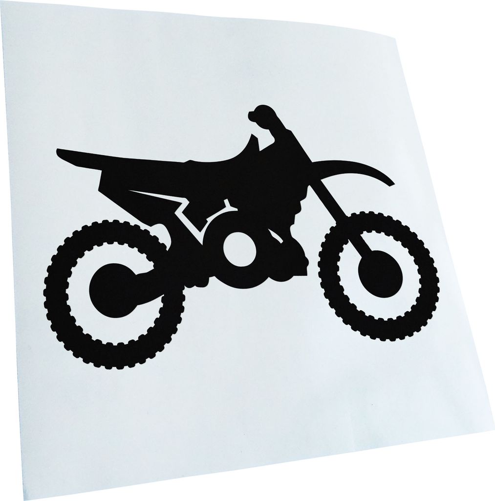 Kiwistar - Autoaufkleber - Motocross Bike - Schwarz - 40x25cm - Aufkleber für Auto, Laptop, Fahrrad, LKW, Motorrad mehrfarbig JDM Decal Racing