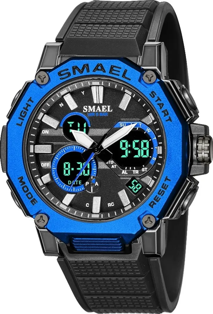 Recensione Orologio SMAEL TROY KP14132 Nero Blu | Sportivo Dual Time