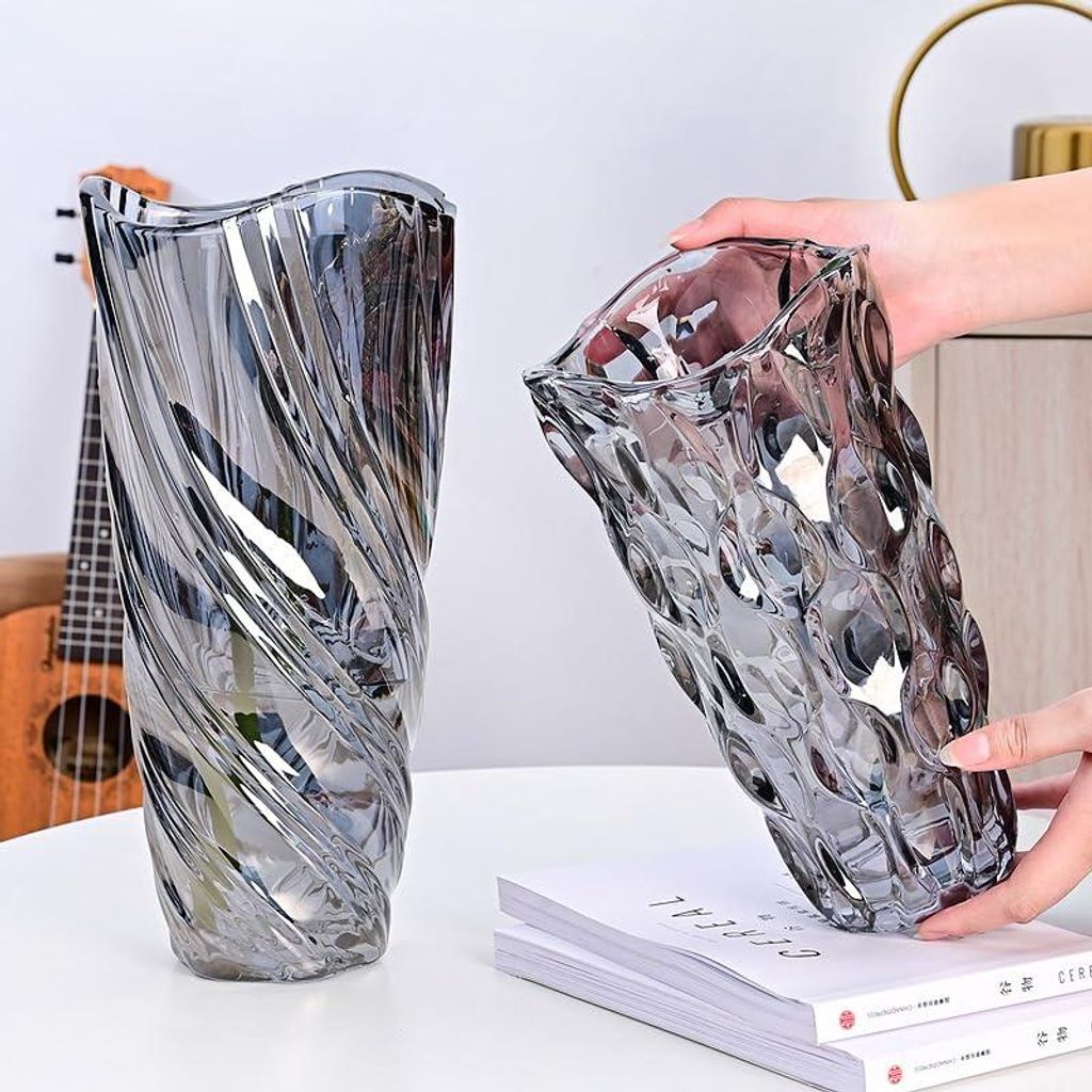 CEMABT 24 cm Blumenvasen 3,4 lbs Verdickte Vase für Tulpen - Geschenke für Mütter zu Geburtstagen, Geschenkideen für Mütter Glasvase für Blum...