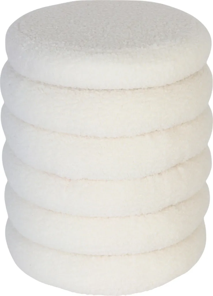Tabouret Coffre Teddy Doux avec Assise Rembourrée et Grand Volume