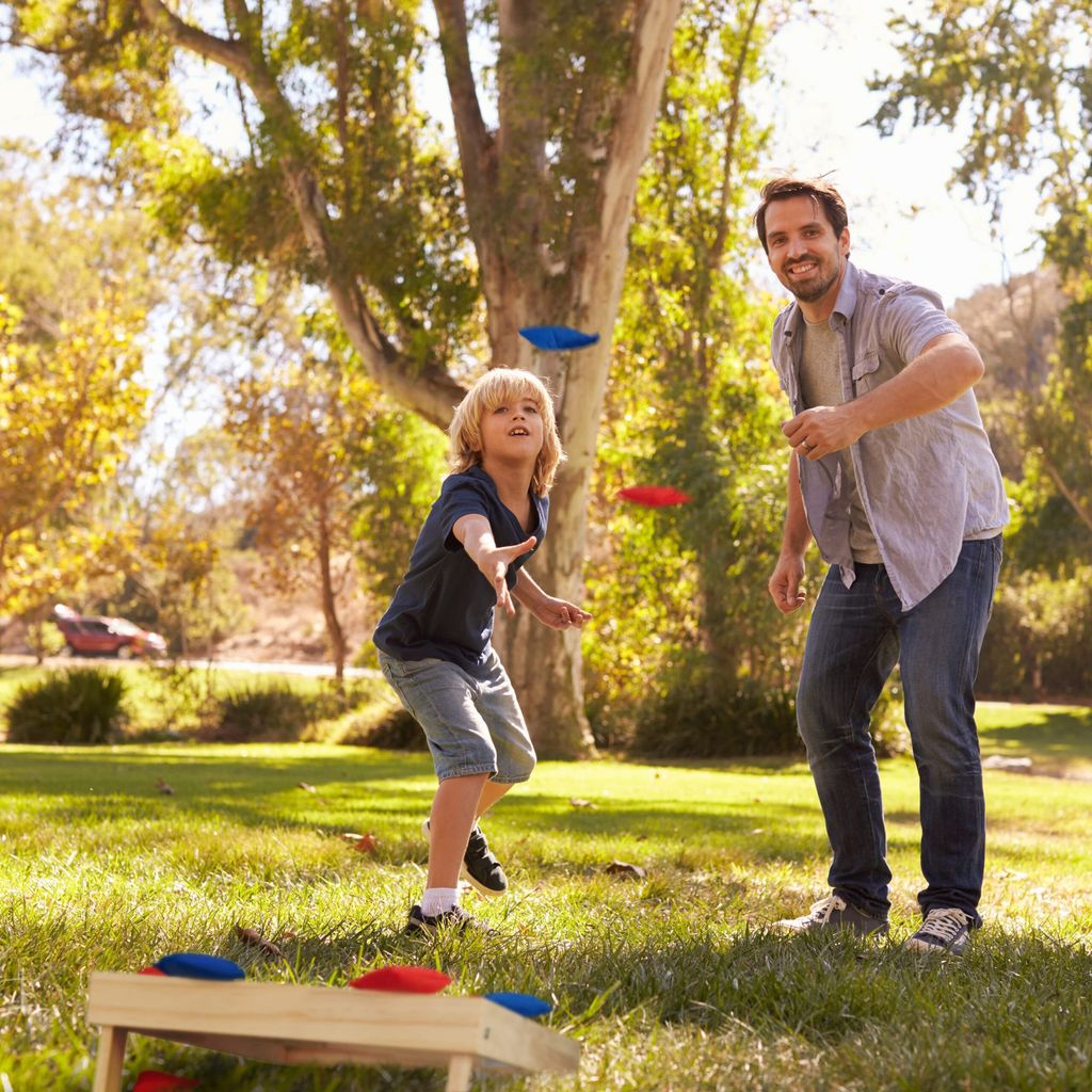 Relaxdays Cornhole, zestaw do gry w rzucanie, 10 worków z Zdjęcie produktu 6