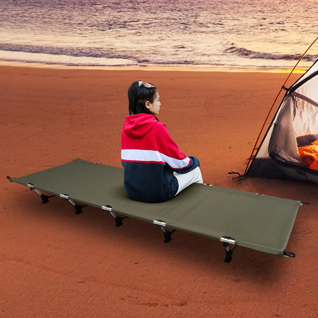 Lit de camping 2,2 kg ultra portable avec structure renforcée 150 kg - 4