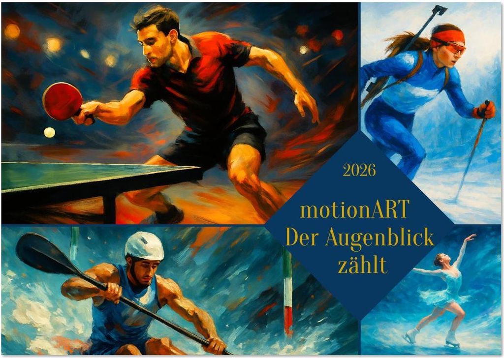 motionART Der Augenblick zählt (Wandkalender 2026 DIN A4 quer), CALVENDO Monatskalender