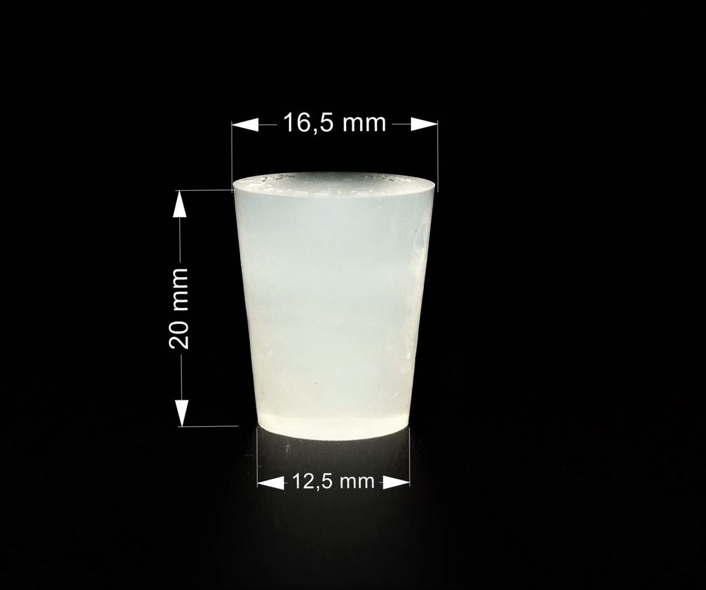 Silikon Stopfen 16.5/12.5mm - Silikonstopfen