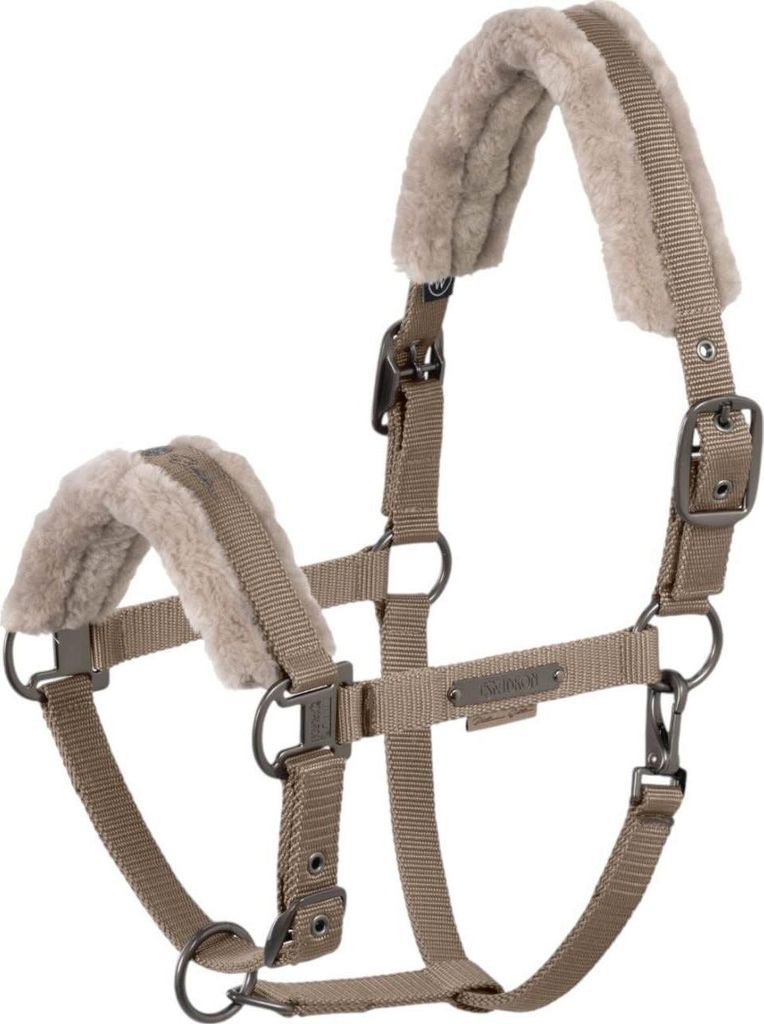 Eskadron Halfter Double Pin Faux Fur smoky taupe Platinum 2025, Größe:V