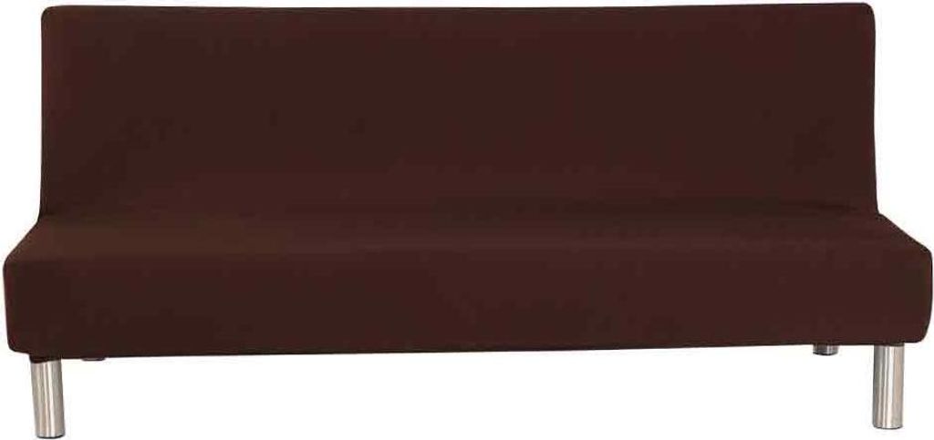 Klappsofa-Bettbezug, einfarbig, Futon-Schonbezug ohne Armlehnen, Polyester, elastischer Stoff, All-Inclusive-Bezug