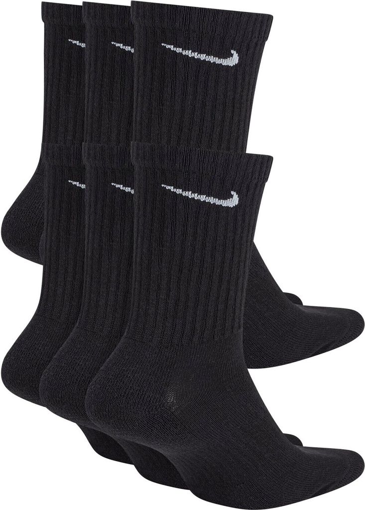 Nike 6-paar lichtgewicht tennisokken, model Everyday Crew Productafbeelding 