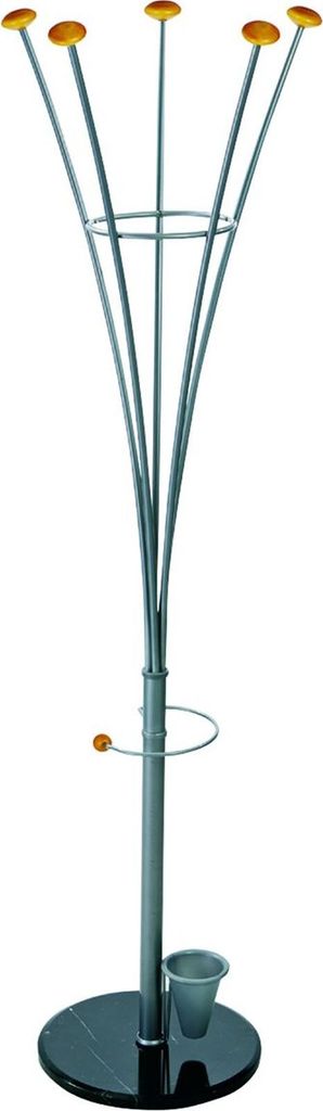 Alco Standgarderobe pulverbeschichtetes Metall 188 cm Ø 38 silber