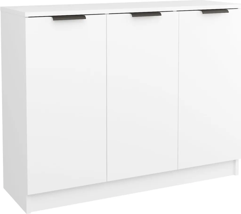 Credenza Bianca SYFAX Legno Multistrato 90x30x70 cm | Mobile Salvaspazio